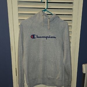 Champion Light Gray Pullover Hoodie